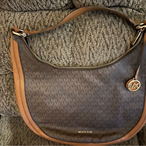 Michael Kors Brown Hobo Bag with Gold Hardware - Picture 1 of 3